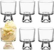 8Oz Glass Trifle Bowl 6 Set Serving Stand Fruit Dessert Salad Small Clear Cups