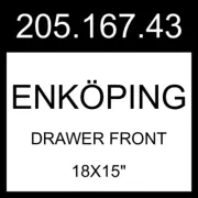 IKEA ENKOPING ENKÖPING Drawer Front Brown Walnut Effect 18x15" 205.167.43