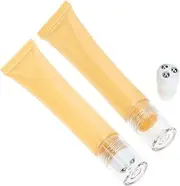 DECORNIJIA 2Pcs Eye Dispenser Roller Bottles Portable Refillable Cosmetic Container for Essential Oils Lightweight Soft Tube for Go Use for DIY Blends and