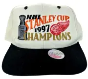 Vintage 90s Detroit Red Wings Stanley Cup Champions SnapBack Hat NHL Cap NWT NEW