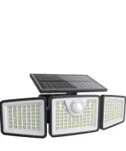 2500LM Solar Motion Sensor Light – 3 Head Outdoor Security, Waterproof, 270°...