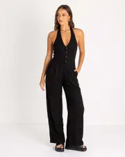[Mooloola] Mooloola Women's Saly Vanessa Jumpsuit in Black Size 6 6 Black