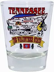 Tennessee State Elements Map Glassware Shot Glass
