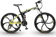 MilkYa Front and Rear Double-Absorbing Folding Six Knife Wheel Mountain Bike