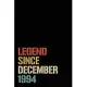 Legend Since December 1994: Birthday Gift For Who Born in December 1994 - Blank Lined Notebook And Journal - 6x9 Inch 120 Pages White Paper