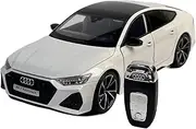 Scale Finished Model Car 1:18 for Audi RS7 Sportback Mini Vehicles Alloy Diecast Model Car Collectible Display Box Miniature Replica Car(White)