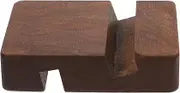 Gatuida Desktop Phone Holder Portable Dual-Slot Stand for Desktop Use for Video Conferencing and Live Streaming Walnut Design