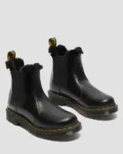 Dr. Martens Women's 2976 Leonore Faux Fur Lined Chelsea Boots- US:11, J1(B170T)