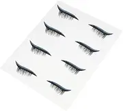 DRESSOOS 4 Pairs False Eyelashes Eyeliner Stickers Self-adhesive Lash Extensions for Women