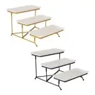 3 Tier Rectangular Serving Platter Stand Set, Cupcake Tier Stand,