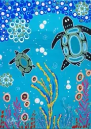 QPuzzles 500XL Piece Jigsaw Puzzle - Indigenous Art - Waraba