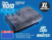 Lion Chamroid Car Drying Towel Chamois Super Absorbent Microfibre