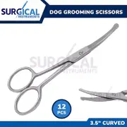 12 Safety Scissors Mustache Nose Ear Hair Pet Grooming Manicure 3.5" Curved