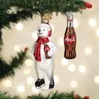 Coca-cola Polar Bear Set Glass Ornament