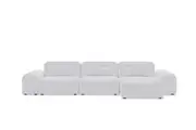 Brosa Memphis Modular 3 Seater Sofa with Chaise and Armrests (Grey)
