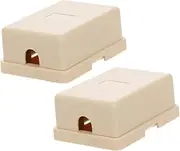 LALAFINA 2pcs Box Telephone Splitter Junction Box for Use Easy Setup PC Adapter Connect Multiple Devices for Stable Signal Transmission and Call