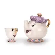 Cartoon New Beauty and the Beast Teapot Mug Mrs Potts Chip Tea Pot Cup One Set