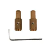2x Brasshards SPINDLE TOP EXTENSIONS 1-Pair 25mm Flat Edge, Brass 7TA116