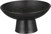 Amosfun Japanese Style Handmade Ceramic Snack Plate Vintage Black Tableware for Cookies Desserts Fruits and Appetizers for Parties and Special Occasions