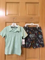 NEW Carter's Boys Safari Jungle Shirt & Shorts Set 2pcs Toddler
