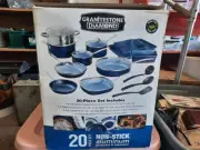 Granitestone Blue 20 Piece Nonstick Cookware and Bakeware Set