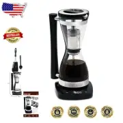 Electric Siphon Coffee Maker with 3 Brew Strengths - Elegant 8 oz Brewer