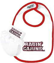Future Tailgater Louisiana Lafayette Ragin Cajuns Baby Bib and Socks with Lace Set