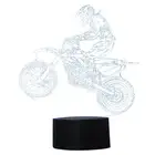 New 3D Illusion LED Night Light 7-Color Changing USB Touch Sensor Lamp Deco E