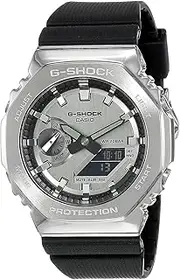 [Casio] G-SHOCK GM2100-1A Mens Silver Analog/Digital Watch with Black Band