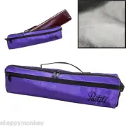 Paititi C Flute Hard Case Cover w Side Pocket/Handle/Strap Purple Color