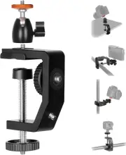 TARION C Clamp Desk Camera Mount - Camera Table Mount C-Clamp with Ball Head 4X