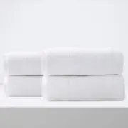 Renee Taylor Aireys 650 GSM Zero Twist 4 Pack Bath Sheet Snow