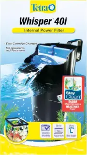 Whisper Internal Filter 20 to 40 Gallons, for Aquariums, In-Tank Filtration with