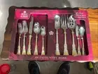 Royal Albert Old country Rose 45 piece stainless steel serving for eight