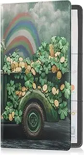 [Caihoyu] Pu Leather Auto Registration Insurance & ID Card Holder Men Women Wallet Accessories Case for Driver Auto Owners Trailer Motorcycle Boat St.Patrick's Truck, St.Patrick's truck, 1 size