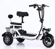 Three Wheel Motorized Scooters, Folding Electric Wheelchairs, Electric Tricycles, with Seats for Adults Traveling, Seniors (Color : A)