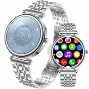Smart Watch for Women 1.27" Color Screen Waterproof Fitness Activity Tracker with Sleep Monitor Sports Music Remote photography for Android and iOS(Silver)