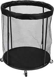 Vaveren Rolling Sports Ball Storage Cart Sport Equipment Organizer for Kinds Balls Basket Ball Storage Locker Mesh Ball Bag for Football Basketball
