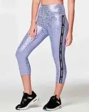 Zumba Move High Waisted Capri Leggings - Slate Purple ~ XS S M L XL ~ New!