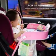 Bandeja de coche para bebé, platos, mesa de bebida impermeable portátil para niñ