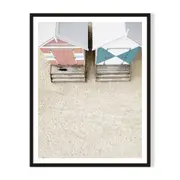 Bathing Box Framed Printed Wall Art - Black