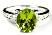 Peridot, 925 Sterling Silver Ladies Ring, SR136-Handmade