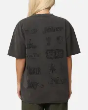 [AMERICAN THRIFT] American Thrift X Dc Batman The Joker Joker Logos Heavy T-shirt Black Wash - Size 2XL 2XL Black Wash
