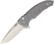 NEW Hogue X1 Micro Button Lock Matte Gray Folding Knives