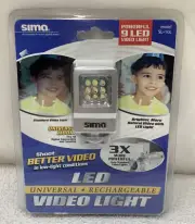 Sima SL-10L Universal Rechargeable Powerful 9 LED Video Light NEW Sealed 3X BN15