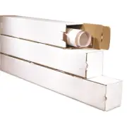 100 - 3x3x18" Square Tube- White with Locking Tabs