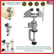3in Aluminum Work Bench Vise Clamp Tilts 360° for Drilling, Jewelry, Woodworking