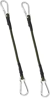 Abaodam 2pcs Carabiner Elastic Cord Hooks Outdoor Luggage Large Cords Camping Elastic Straps with Clips Clothesline Tent Cord Fixed Rope Elastic Binding Strap Rubber Material