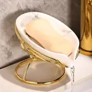 Leaf-Shaped Ceramic Soap Dish with Drain, Soap Holder, Soap Saver, Soap Tray, Ba