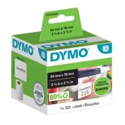 DYMO GENUINE LabelWriter Diskette Label 54 x 70mm Pk of 320 White 99015